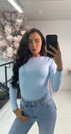 PLAIN SLINKY LONG SLEEVE TOP
