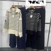 STRIPE KNIT LOUNGE SET