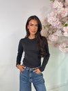 PLAIN SLINKY LONG SLEEVE TOP