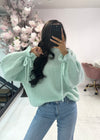 SOFT KNIT TIE CUFF JUMPER