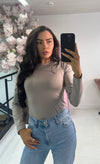 PLAIN SLINKY LONG SLEEVE TOP
