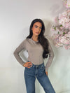 PLAIN SLINKY LONG SLEEVE TOP