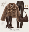 Luxury Faux Fur Jacket with Gold Buttons