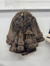 PREMIUM GLAM DRAWSTRING FAUX FUR WINTER COAT