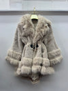 PREMIUM GLAM DRAWSTRING FAUX FUR WINTER COAT
