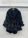 PREMIUM GLAM DRAWSTRING FAUX FUR WINTER COAT