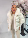 WYNTER FAUX FUR TRIM PUFFER COAT