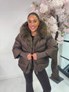 WYNTER FAUX FUR TRIM PUFFER COAT