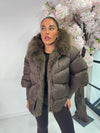 WYNTER FAUX FUR TRIM PUFFER COAT