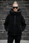 HIGH COLLAR PUFFER FLEECE JACKET