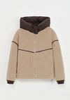 HIGH COLLAR PUFFER FLEECE JACKET