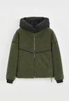 HIGH COLLAR PUFFER FLEECE JACKET