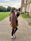 FAUX FUR SHAGGY BELTED WINTER COAT
