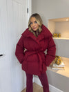 Tie up puffer coat