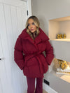 Tie up puffer coat