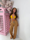 Daisy Zigzag Trousers In Orange