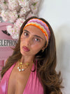 Daisy Zigzag Headband In Pink