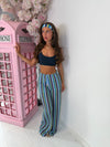 Daisy Zigzag Trousers In Blue