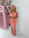 Daisy Beach Zigzag Maxi Set /pink