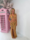 Daisy Beach Zigzag Maxi Set /orange