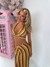Daisy Beach Zigzag Maxi Set /orange