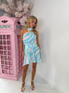 Seashell Halterneck Dress /Aqua