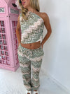 Ocean Mist Wave Co-ord /Khaki