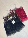 SEQUIN LACE SHORTS