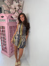 Mixed Animal Print Halterneck Dress