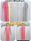OVERSIZED STRIPE KNIT MIDI DRESS