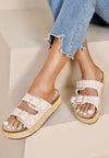 WHIPSTITCH DOUBLE BUCKLE SANDAL
