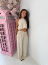 Halterneck Bubble Wide Leg Co-Ord