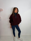 Oversized Funnel Neck Teddy Fleece