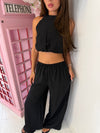 Halterneck Bubble Wide Leg Co-Ord