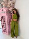 Halterneck Bubble Wide Leg Co-Ord