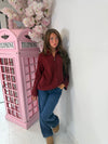 The Sunday Knit - Oversized Zip Neck Knitted Jumper
