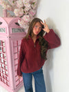 The Sunday Knit - Oversized Zip Neck Knitted Jumper