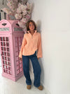 The Sunday Knit - Oversized Zip Neck Knitted Jumper