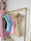 FREYA SLEEVLESS BELTED PLAYSUIT