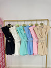 FREYA SLEEVLESS BELTED PLAYSUIT