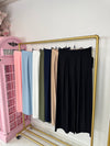 WIDE LEG TROUSERS WITH FRONT PLEAT DETAILING