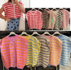 STRIPE SLEEVELESS KNIT CARDIGAN