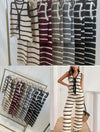 STRIPE SLEEVELESS TWO PIECE SET