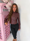 The Vienna Military Faux Leather Jacket