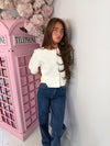 Button Front Knitted Cardigan Top