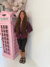 Balloon Sleeve Cinched Waist Jacket