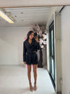 LACE TRIM BLAZER & SHORT SET
