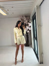 LACE TRIM BLAZER & SHORT SET