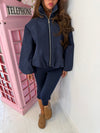 Oversized Bubble Puffer Jacket – High-Neck Zip-Up Coat with Balloon Sleeves