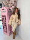 Oversized Bubble Puffer Jacket – High-Neck Zip-Up Coat with Balloon Sleeves